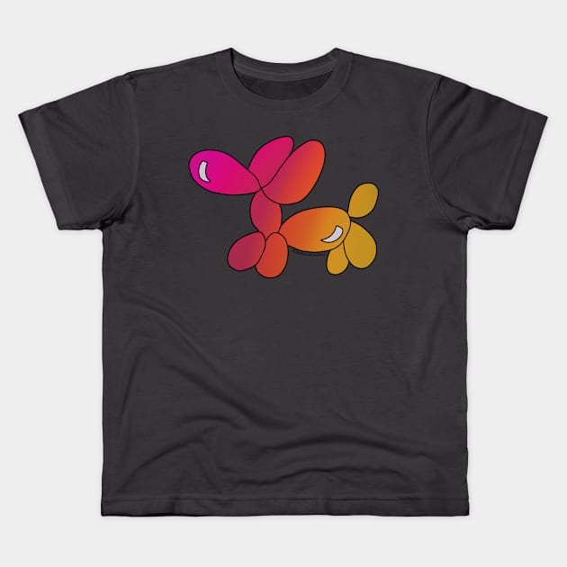 BalloonDog Kids T-Shirt by Theminimandali 